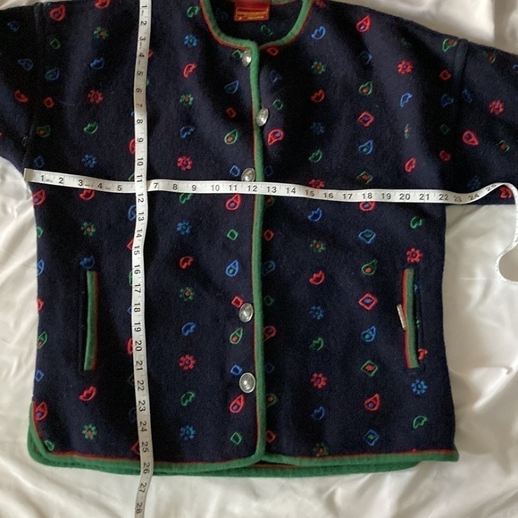 GEIGER Collections Wool Print Cardigan Sweater EU 38 - Picture 12 of 15